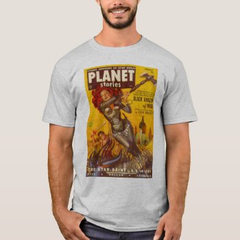 Planet Comic Cover T-shirt by KRWOldWorld at Zazzle