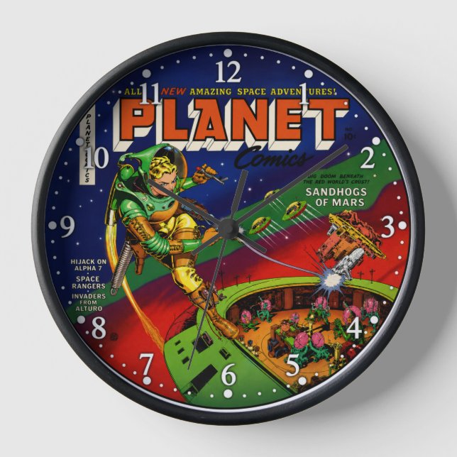 Planet Comics Clock (Front)