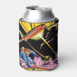 Planet Comics Laser Attack Sci Fi Vintage Comics Can Cooler