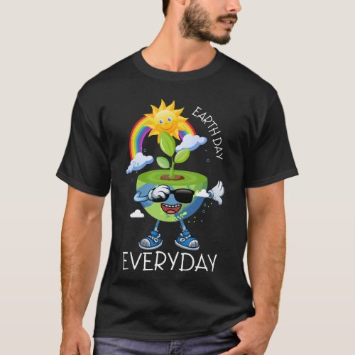 Planet Dabbing Earth Day Everyday T_Shirt