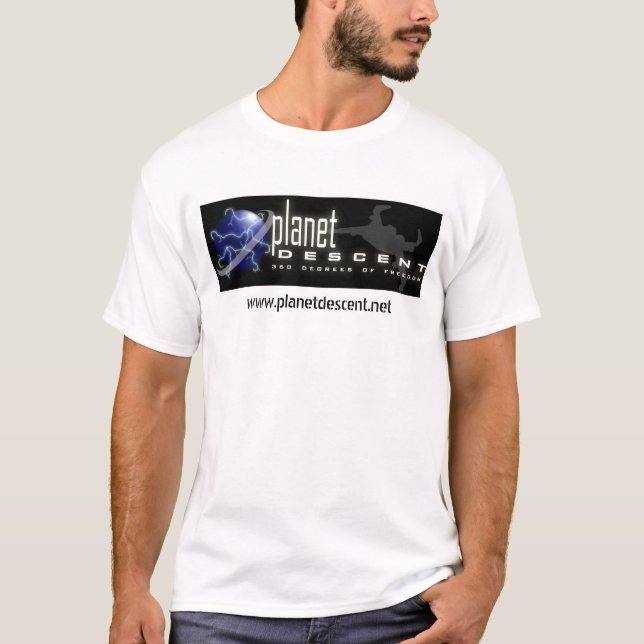 Planet Descent Banner T Light T-Shirt (Front)