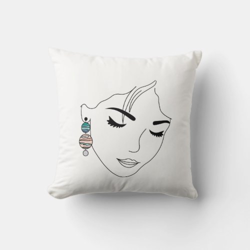 Planet Earings Throw Pillow