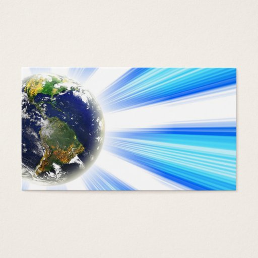 Customizable Planet Earth Abstract Vortex Business Card