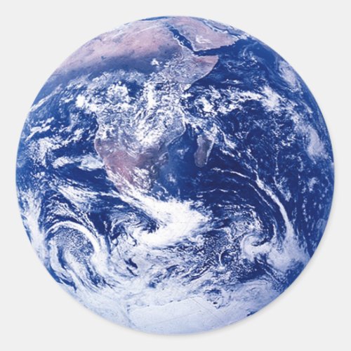 Planet Earth Amazing Space Picture Classic Round Sticker