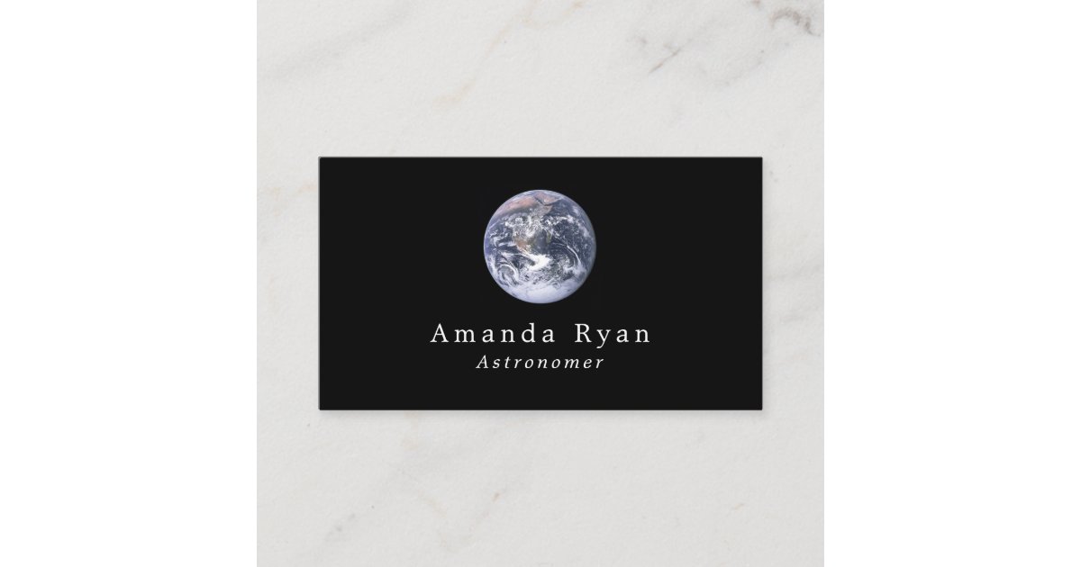 Planet Earth, Astronomy Business Card | Zazzle