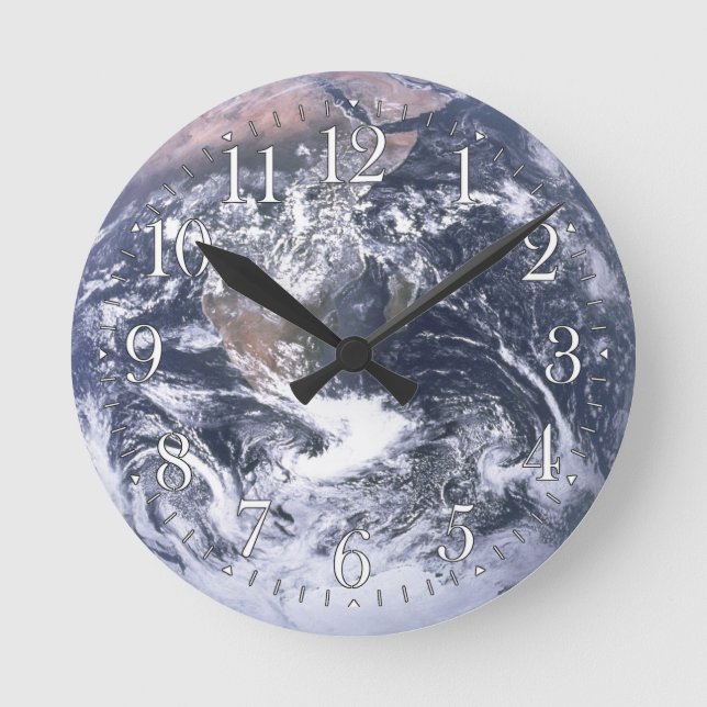 Planet Earth Astronomy Wall Clock (Front)
