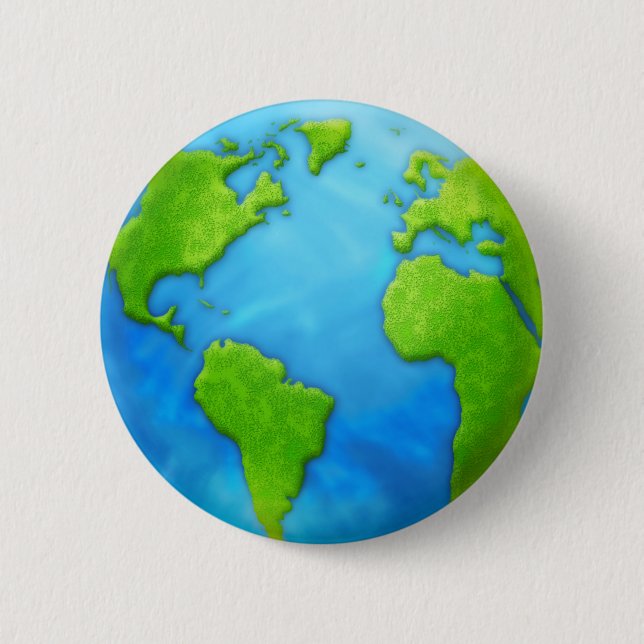 Planet Earth Badge Button (Front)