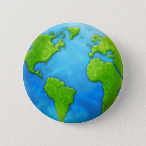 Planet Earth Badge Button
