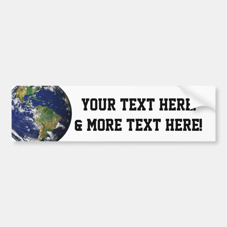 Planet Earth | Bumper Sticker | Zazzle