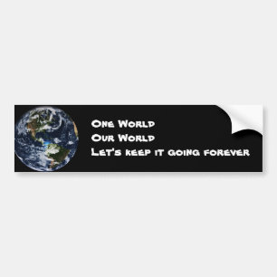 Planet earth bumper sticker