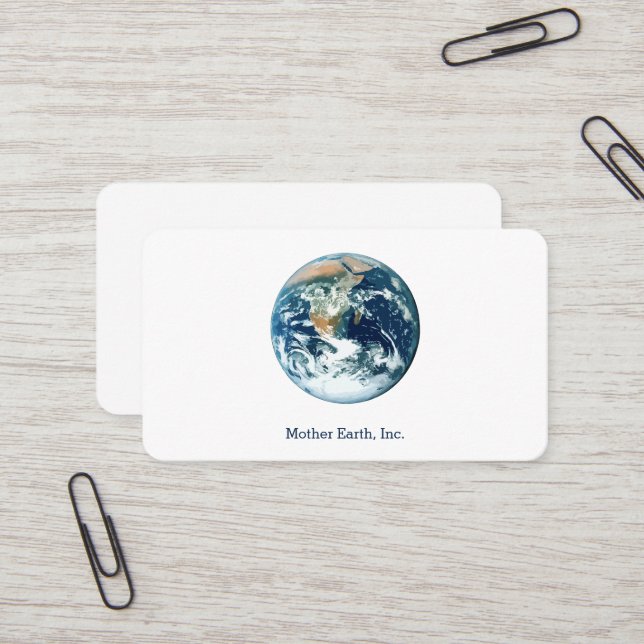 Planet Earth Business Card (Front/Back In Situ)