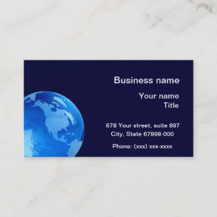 Planet Earth business cards