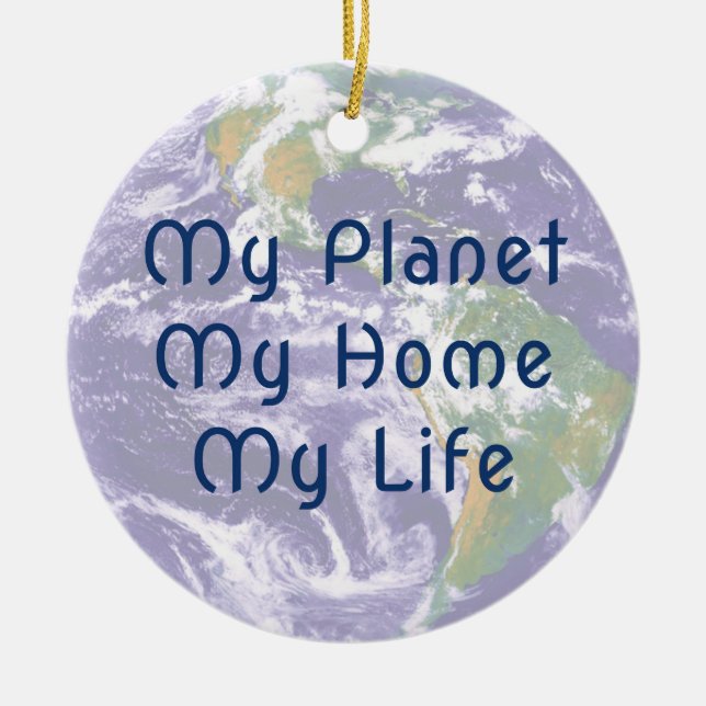 Planet Earth Christmas Ornament (Front)