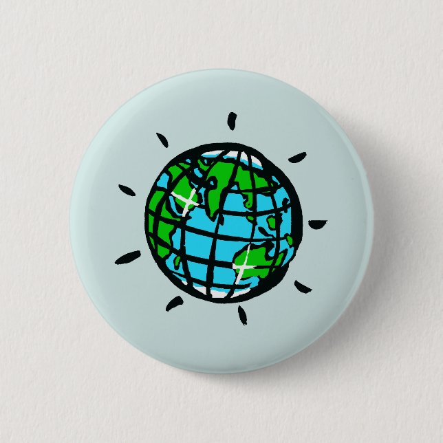 Planet Earth -Conservation -Earth Day Button (Front)