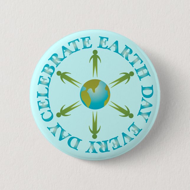 Planet Earth Day T-shirt Gift Button (Front)