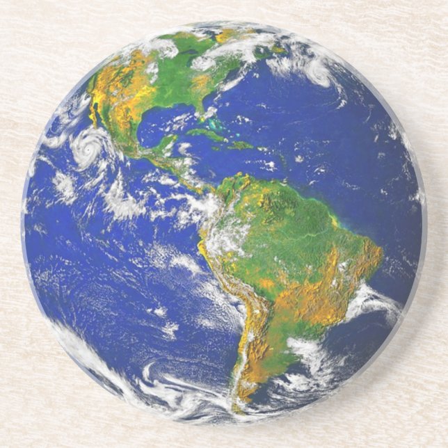 Planet Earth drink coaster (Front)