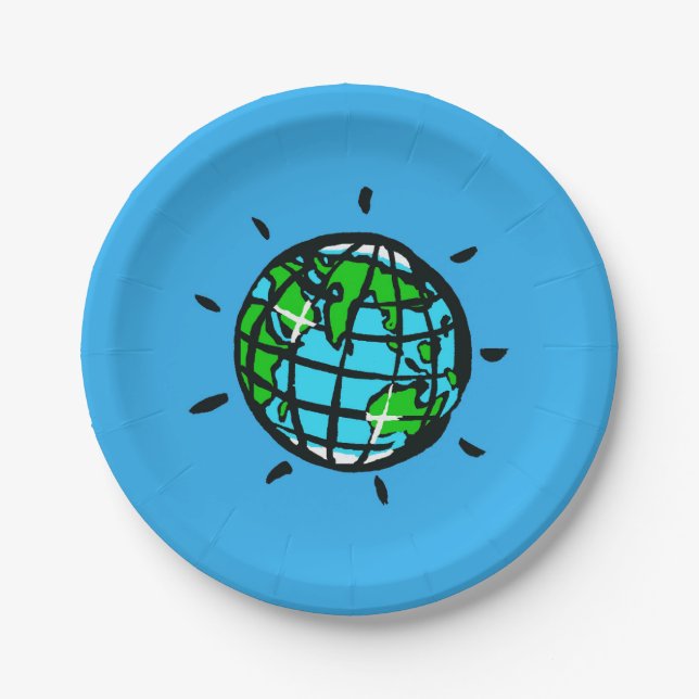 Planet EARTH -Earth Day - Conservation - Party Paper Plates (Front)