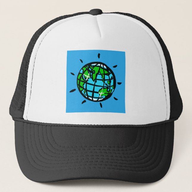 Planet EARTh - Earth Day - Conservation -Wildlife Trucker Hat (Front)