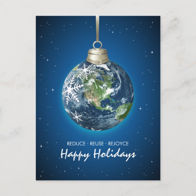 Planet Earth Eco Holidays Christmas postcard (Front)