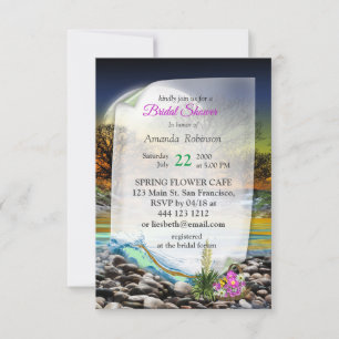 Planet Earth Element Bridal Thank You Card
