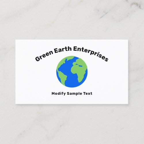 Planet Earth Environmental Business Card