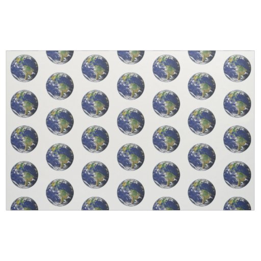 Planet Earth Fabric | Zazzle