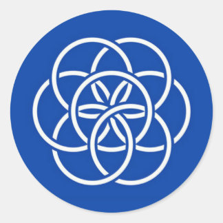 Planet earth flag classic round sticker