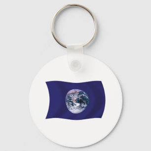 Planet Earth Flag Keychain