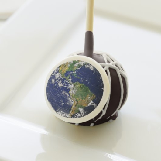PLANET EARTH FROM SPACE Cake Pops (Front Insitu)