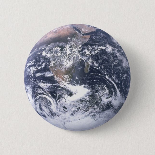 Planet Earth From Space Earth Day Button (Front)
