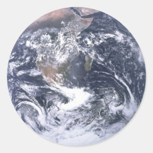 Planet Earth From Space Earth Day Classic Round Sticker