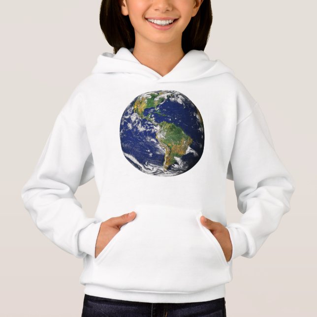 PLANET EARTH FROM SPACE Girls' Hoodie (Front)