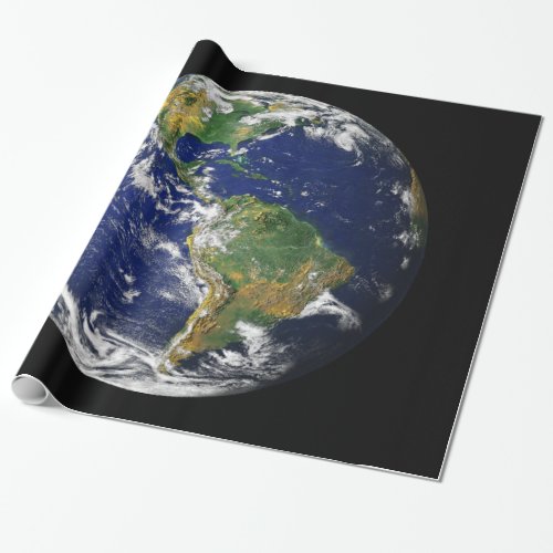 PLANET EARTH FROM SPACE Glossy Wrapping Paper