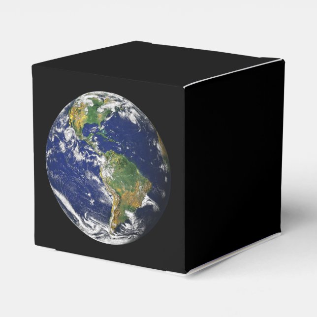 PLANET EARTH FROM SPACE Heart Favor Box (Back Side)