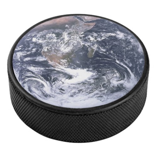 Planet Earth From Space Hockey Puck