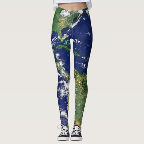 PLANET EARTH FROM SPACE Leggings America