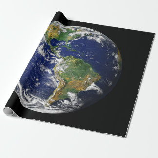 PLANET EARTH FROM SPACE Matte Wrapping Paper