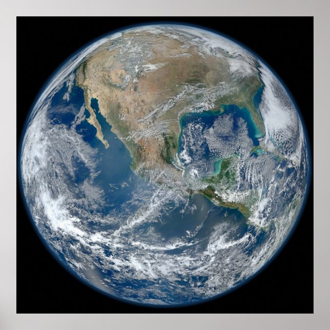 Planet Earth From Space Poster (Front)