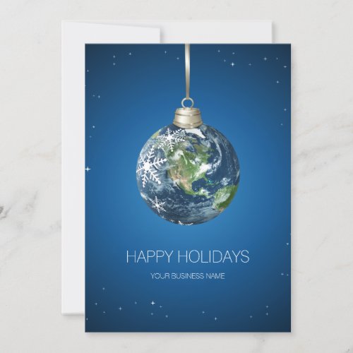 Planet Earth Holidays Formal Christmas Card