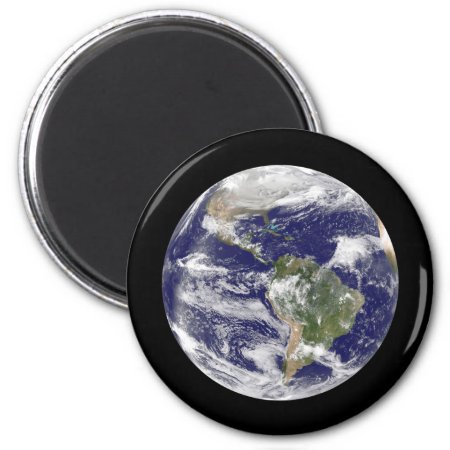 Planet Earth In Outer Space Photographic Globe Magnet