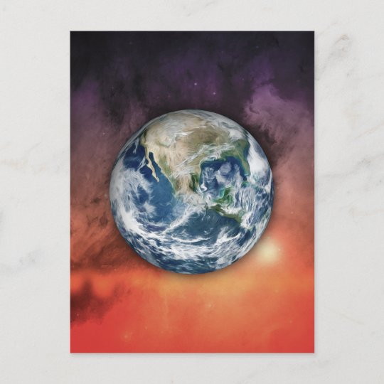 Earth In Space Postcard