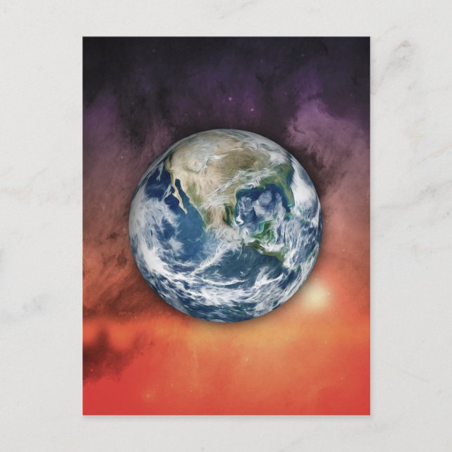 Planet Earth In Space Postcard (Front)