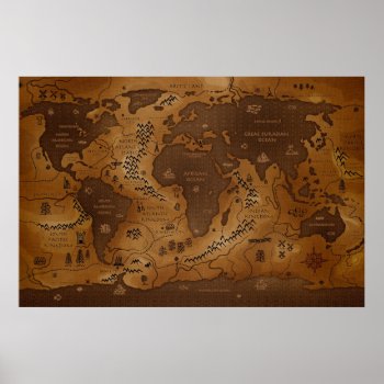 Planet Earth-inversed Poster by vladstudio at Zazzle