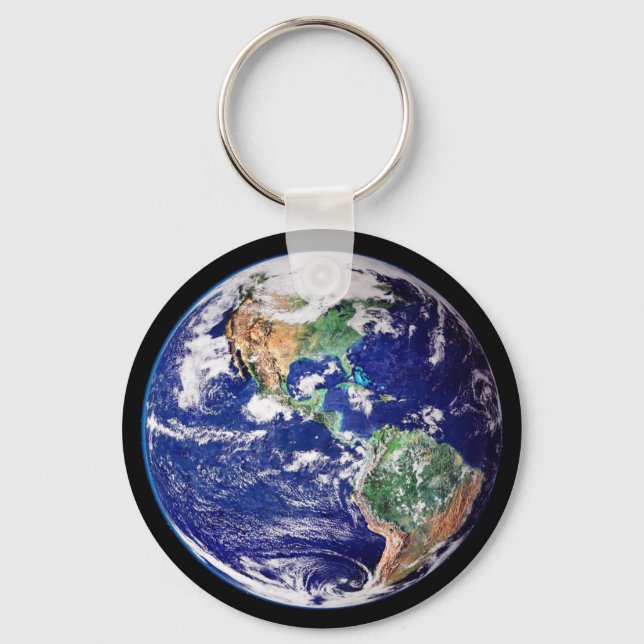 Planet Earth Key Chain. Keychain (Front)