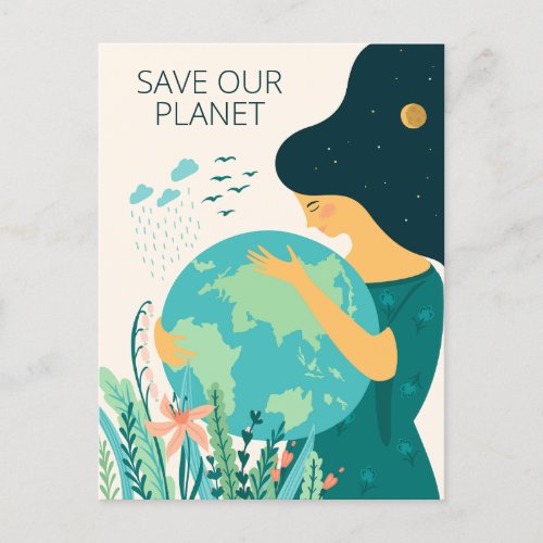 Planet Earth Mother Postcard