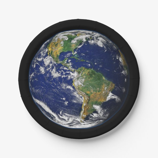 PLANET EARTH natural (solar system) ~ Paper Plates (Front)