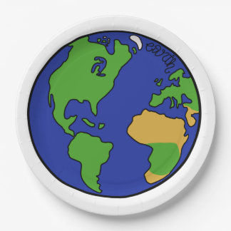 Planet Earth of the Solar System Paper Plates