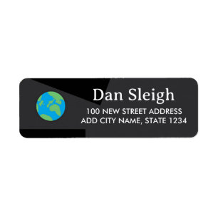 Planet Earth on black Label