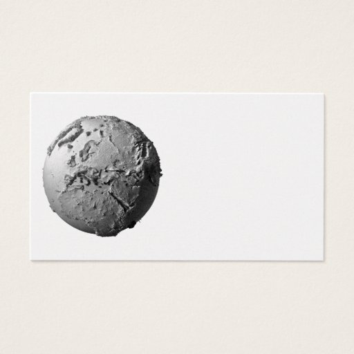 Customizable Planet Earth On White Background - Europe, 3d Business Card Templates