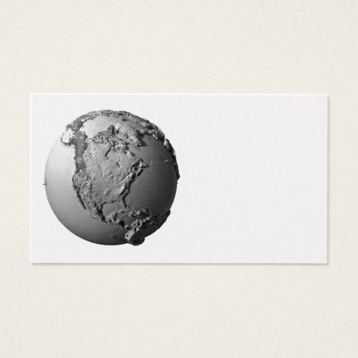 Customizable Planet Earth On White Background - North America Business Card Template